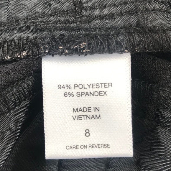 New York & Co. Black & Silver Plaid Palazzo Boot Cut Pants NWT - Picture 7 of 8